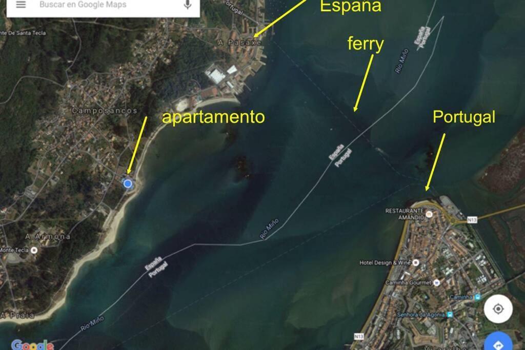 Apartamento En Primera Linea De Playa A Guarda Exteriör bild